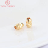 20PCS 4x6.5MM Hole1.5MM Brass Barrel Spacer Beads DIY Jewelry