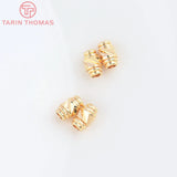20PCS 4x6.5MM Hole1.5MM Brass Barrel Spacer Beads DIY Jewelry