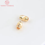20PCS 4x6.5MM Hole1.5MM Brass Barrel Spacer Beads DIY Jewelry