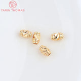 20PCS 4x6.5MM Hole1.5MM Brass Barrel Spacer Beads DIY Jewelry