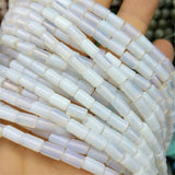 48PCS Amethyst Tube Shape 5X8MM Loose Beads for Bracelets DIY