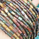 48PCS Amethyst Tube Shape 5X8MM Loose Beads for Bracelets DIY