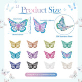 48Pcs Stainless Steel Butterfly Dangle Charms for DIY Jewelry Making