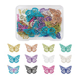 48Pcs Stainless Steel Butterfly Dangle Charms for DIY Jewelry Making