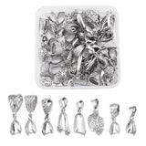 48Pcs Brass Ice Pick Pinch Bails Pendants for DIY Jewelry Making