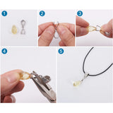 48Pcs Brass Ice Pick Pinch Bails Pendants for DIY Jewelry Making