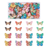 48Pcs Butterfly Resin Pendants for DIY Jewelry Making