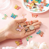 48Pcs Butterfly Resin Pendants for DIY Jewelry Making