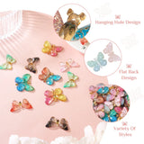 48Pcs Butterfly Resin Pendants for DIY Jewelry Making