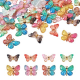 48Pcs Mixed Butterfly Resin Pendant Charms for Jewelry Making DIY