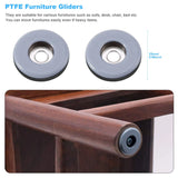 48Pcs Furniture Gliders PTFE Sliders Floor Protector for Tiled Hardwood Floors