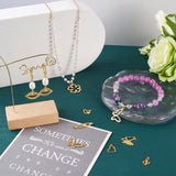 48Pcs Golden 201 Stainless Steel Charms Necklace Bracelet Pendant DIY Making