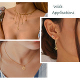 48Pcs Golden 201 Stainless Steel Charms Necklace Bracelet Pendant DIY Making