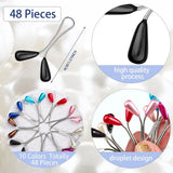 48Pcs Hijab Pins Faux Pearl Scarf Clips U Shaped DIY Boutonniere Pin Decorative
