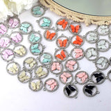 48Pcs Bling Rhinestone Butterfly Charms Set for DIY Jewelry Making