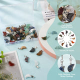 48Pcs Assorted Turquoise Quartz Charms Moon Pendant for DIY Jewelry Making