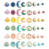 48pcs/16pcs Enamel Metal Charms Universe DIY Jewelry Making