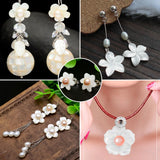 48pcs/Box Natural Shell Pendants Mixed Flower Charm DIY Jewelry Making