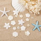 48pcs/Box Natural Shell Pendants Mixed Flower Charm DIY Jewelry Making
