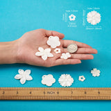48pcs/Box Natural Shell Pendants Mixed Flower Charm DIY Jewelry Making