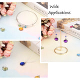 48pcs Platinum Plated Glass Rhinestone Charms for DIY Jewelry Making