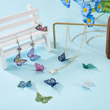48pcs Butterfly Stainless Steel Pendants Mixed Charms
