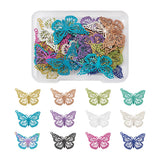 48pcs Butterfly Stainless Steel Pendants Mixed Charms