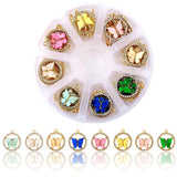 48pcs Multicolor Butterfly Rhinestone Pendant Kit - DIY Earring Jewelry Making