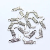 48pcs Tibetan Silver High-heeled Shoes Charms 11x19mm