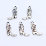 48pcs Tibetan Silver High-heeled Shoes Charms 11x19mm