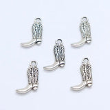 48pcs Tibetan Silver High-heeled Shoes Charms 11x19mm