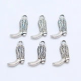 48pcs Tibetan Silver High-heeled Shoes Charms 11x19mm