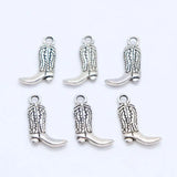 48pcs Tibetan Silver High-heeled Shoes Charms 11x19mm