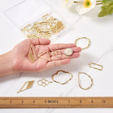 48pcs Alloy Bezel Pendants for Resin Jewelry Making