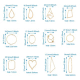 48pcs Golden Charm Hollow Glue Blank Pendant Tray Bezel Charms DIY Mold