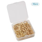 48pcs Golden Charm Hollow Glue Blank Pendant Tray Bezel Charms DIY Mold