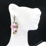 Bohemia Aquamarine Pink Kunzite Tanzanite Silver Earrings