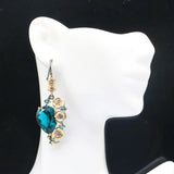 Bohemia Aquamarine Pink Kunzite Tanzanite Silver Earrings