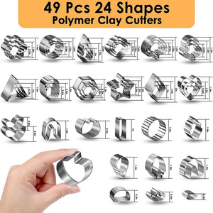 49 Stainless Steel Clay Cutter Tools for Earrings Making