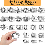 49 Stainless Steel Clay Cutter Tools for Earrings Making