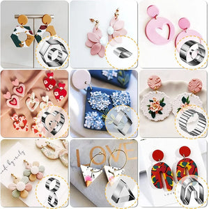 49 Stainless Steel Clay Cutter Tools w/ Jewelry Accessories for Earrings Making