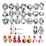 49 Stainless Steel Clay Cutters Tools for Earrings Making