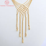 24K Brass Beads Chains 48CM 1MM Necklace DIY Jewelry Findings