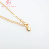 2PCS 24K Brass Necklace Bracelet Chains for DIY Jewelry Findings