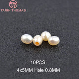 6x8MM 7MM Natural Pearls Beads Spacer Bracelet Earrings High DIY Jewelry