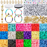 Clay Heishi Beads Jewelry Making Kit 6mm 18 Colors