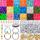 Clay Heishi Beads Jewelry Making Kit 6mm 18 Colors