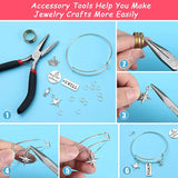 DIY Jewelry Making Kit with 499Pcs Charms Pendants Jump Rings & Pliers