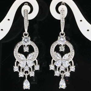 Gorgeous Sapphire Pink Kunzite CZ Silver Earrings