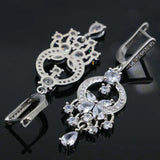 Gorgeous Sapphire Pink Kunzite CZ Silver Earrings